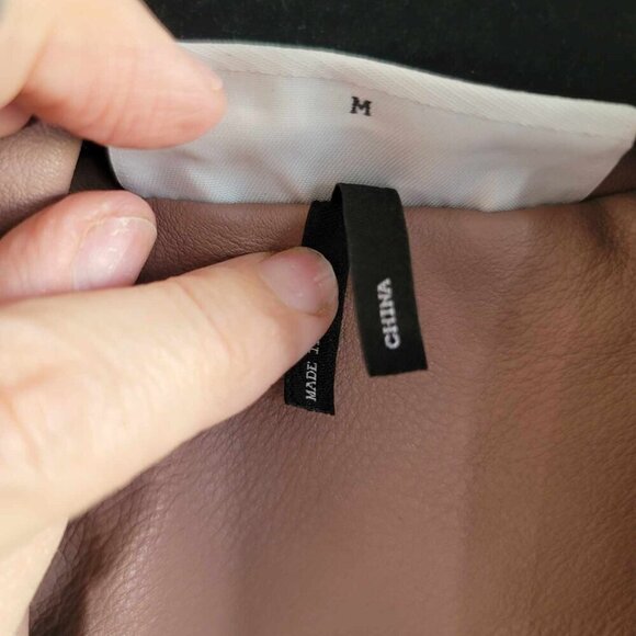 Noisy May Salmon coloured faux leather biker jacket. EUC - Picture 5 of 10